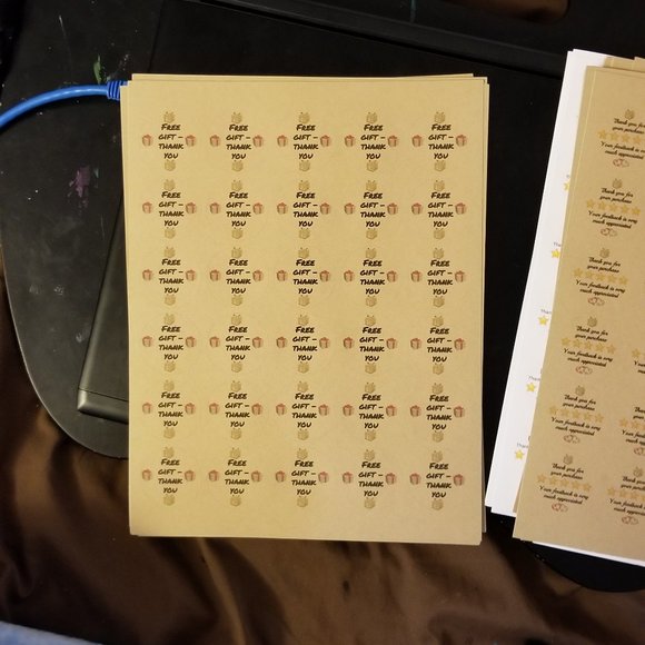 120 labels 1.5" Round Kraft Matte Gift Thank You - Picture 2 of 6